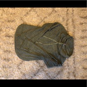 Cowlneck fleece long sleeve top